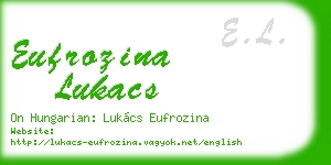 eufrozina lukacs business card