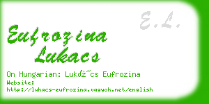 eufrozina lukacs business card